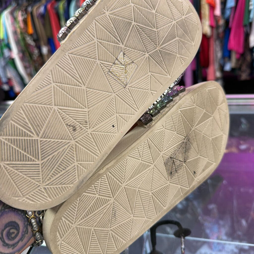 6/37 Kurt Geiger Meena Eagle Rainbow Crystal Slides