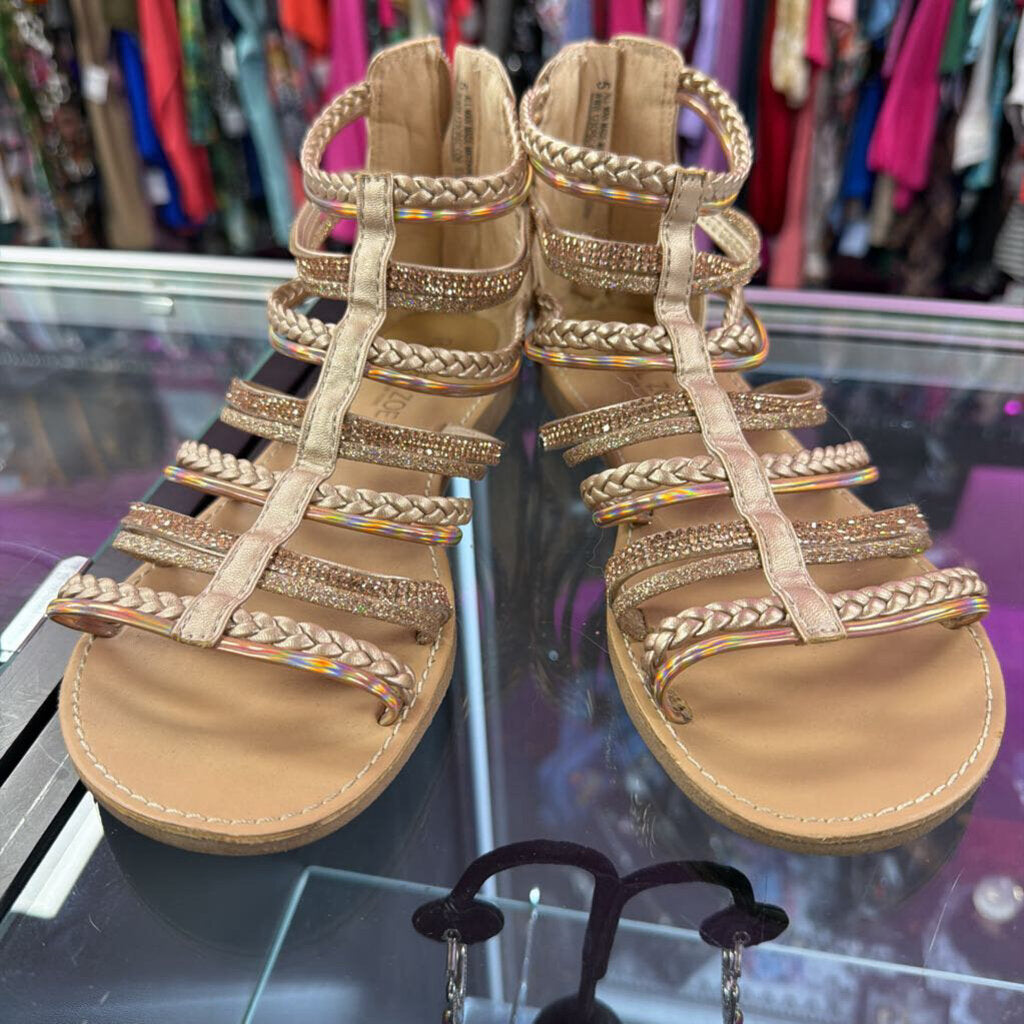 6 Rachel Zoe Gladiator Braided Iridescent Sandal