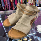 6 Blowfish Malibu Bella Sandals Strappy Tan Canvas
