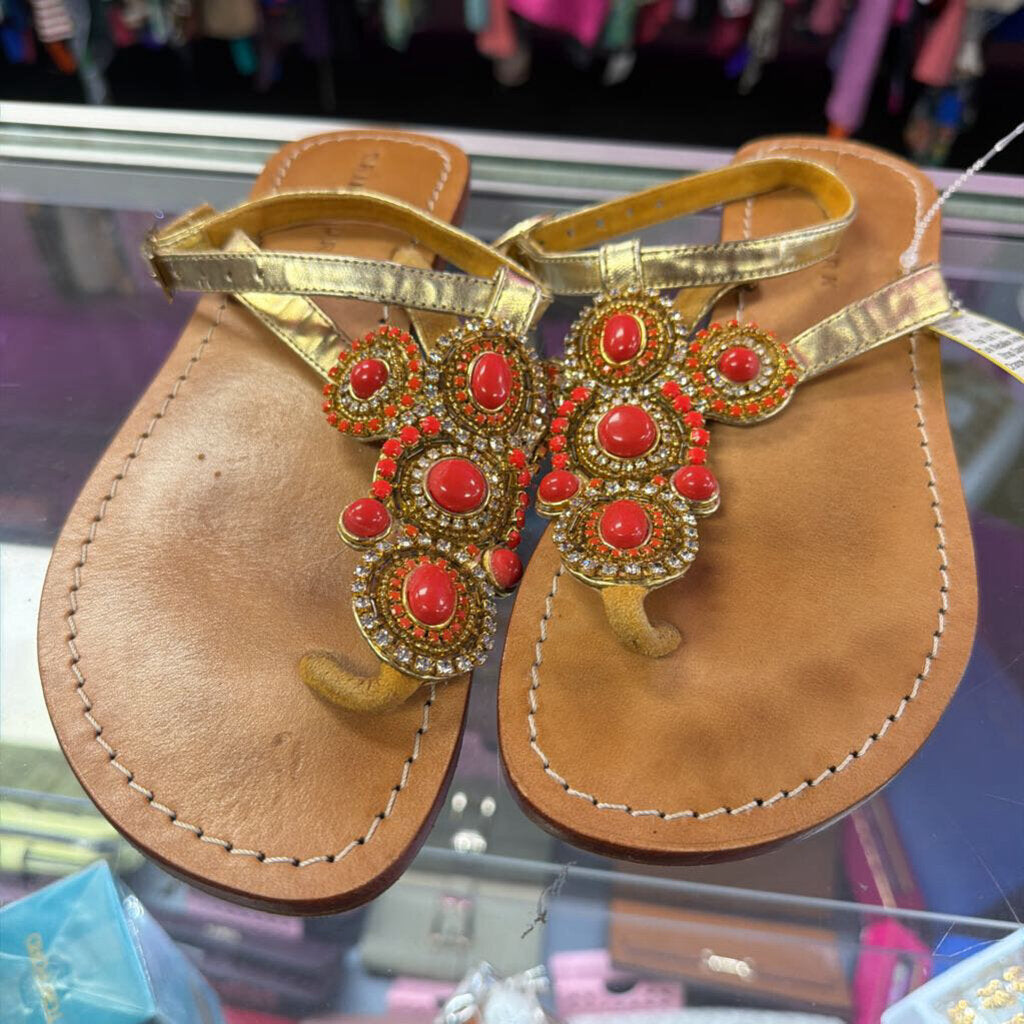 7 Trina Turk Medallion Ankle Strap Sandals