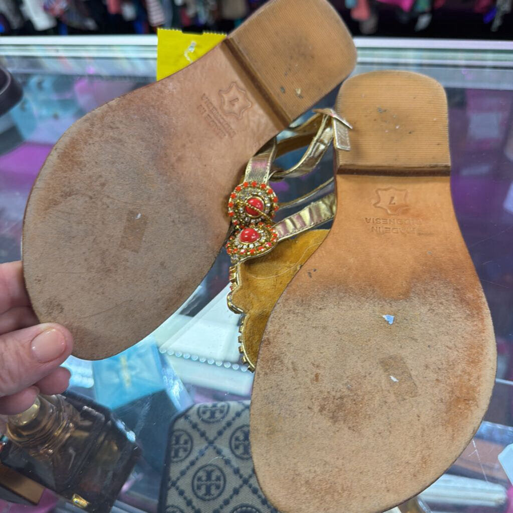 7 Trina Turk Medallion Ankle Strap Sandals