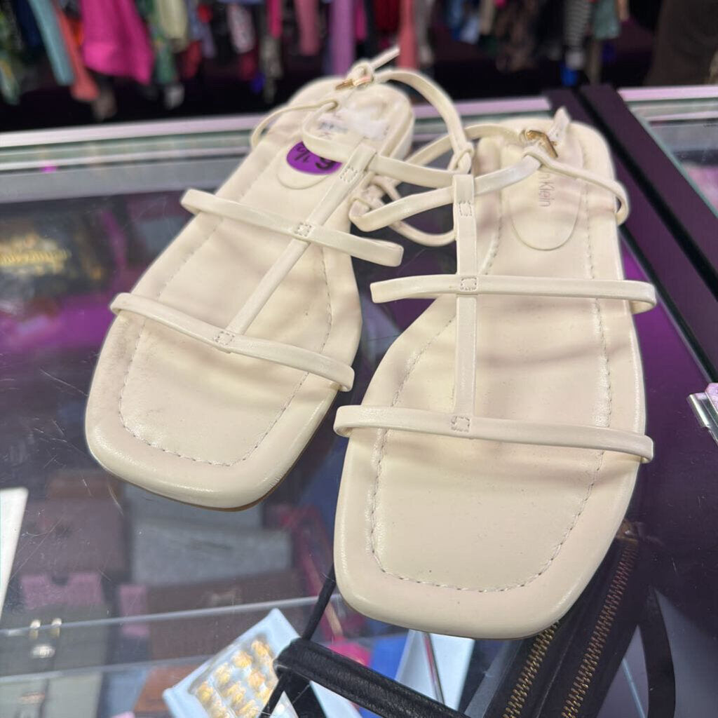 6.5 Calvin Klein Square Ankle Gladiator