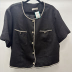 3X Textured Button Yarn Blazer