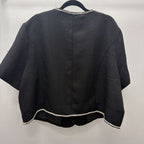 3X Textured Button Yarn Blazer