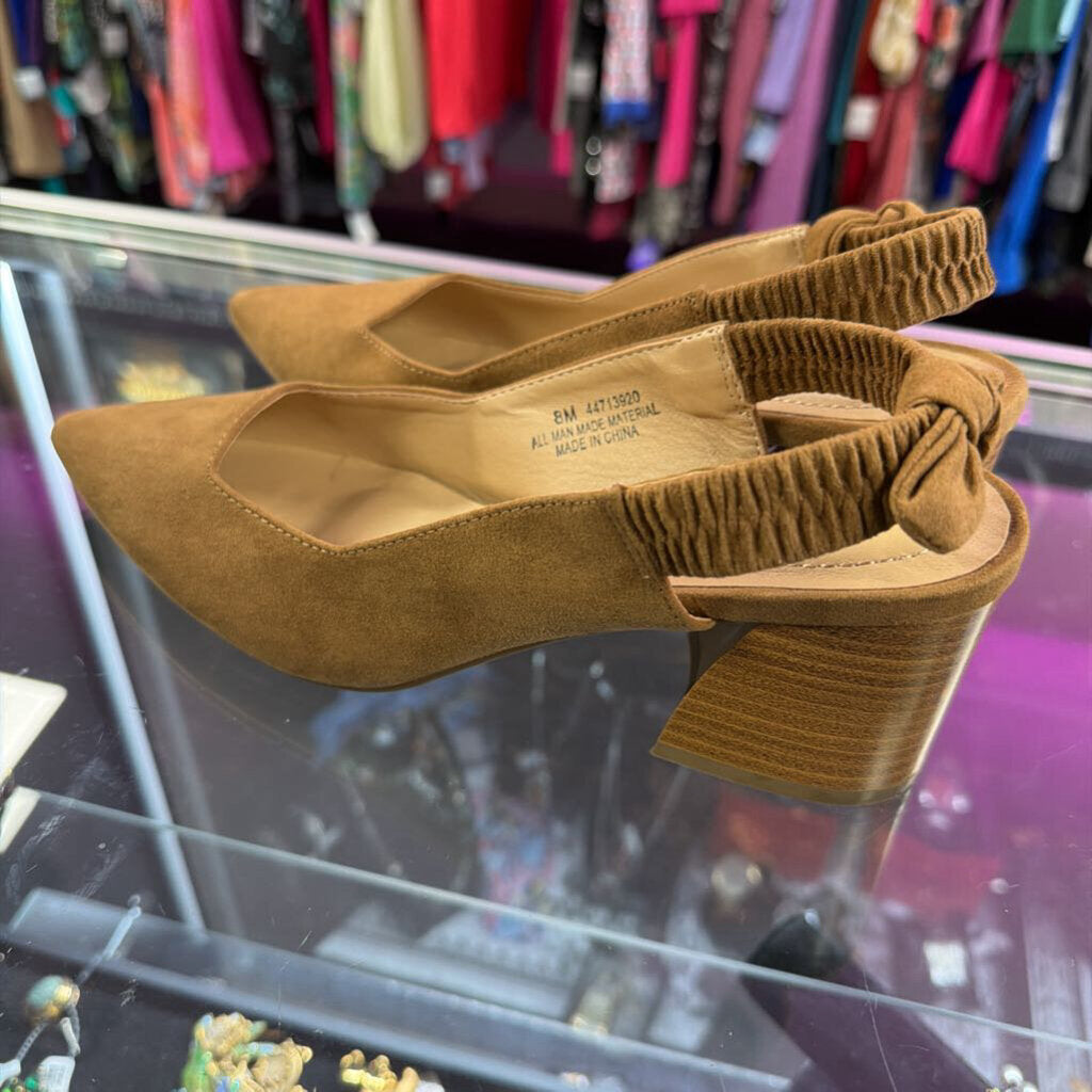 8 C Comfort Pointed Elastic Back Block Heel