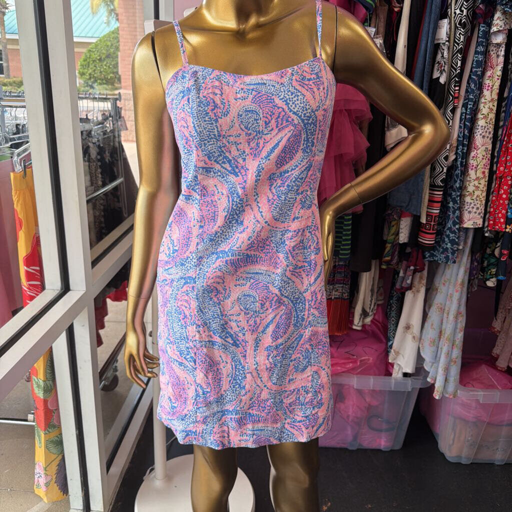 4 Lilly Pulitzer Shell Me About It Alligator Spaghetti Strap