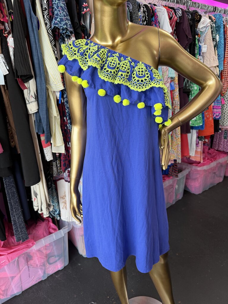 LG Lilly pulitzer Idara One-Shoulder Ruffle Dress