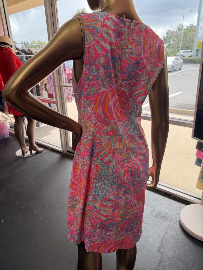 12 Lilly Pulitzer Vibrant Embroidery Detail Shift Dress