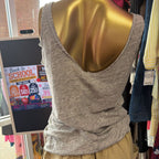 XS Tank Scoop Neck Raw Distressed Hem