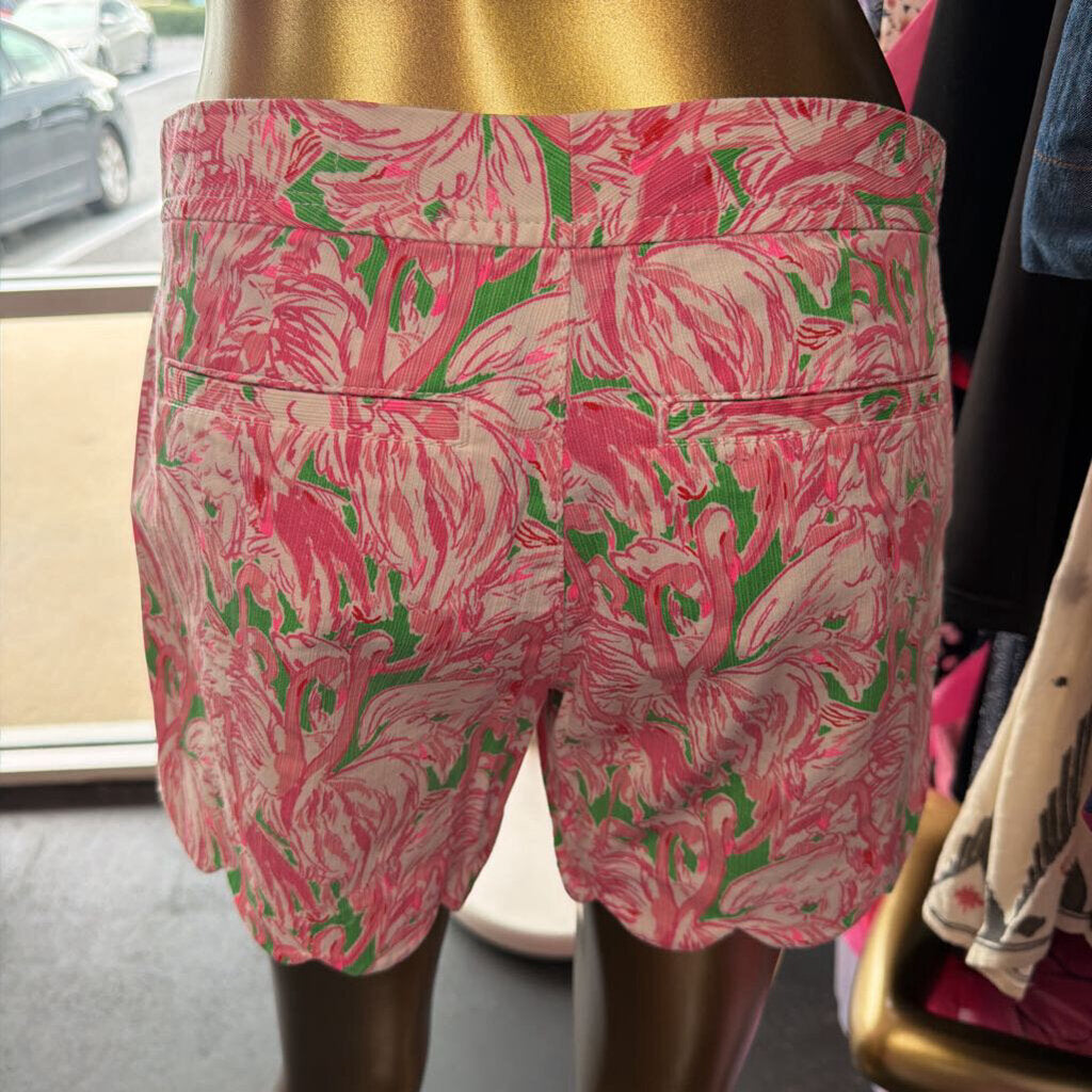 2 Lilly Pulitzer Buttercup Scallop Hem Flamingo Pattern