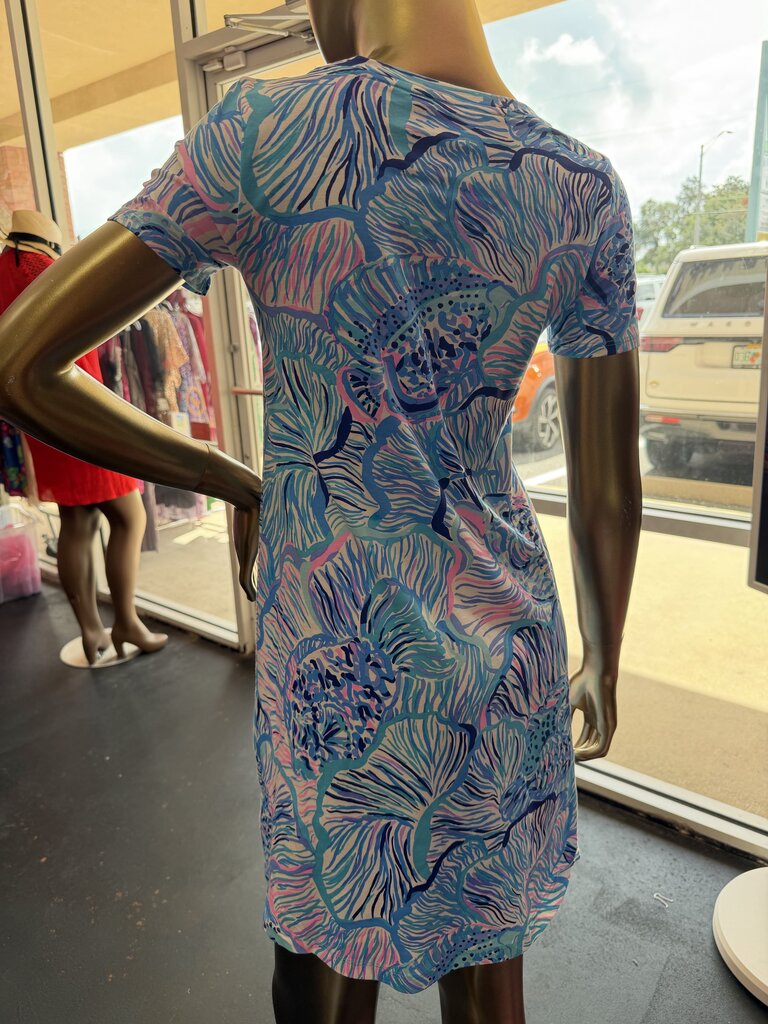 XXS Lilly Pulitzer NWT Cody Vibrant Shirt In Bermuda Blue Dress