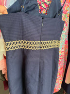 2 Lilly Pulitzer Trista Shift Dress Gold Lace Up Detail