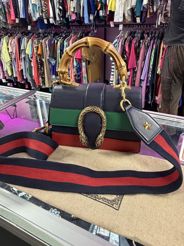 Gucci Dionysus Bamboo Top Handle Tri-Color Color Leather Bag