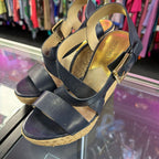 9 Michael Kors Giovanna Espadrille Wedge Sandals Leather Platform