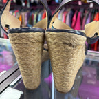 9 Michael Kors Giovanna Espadrille Wedge Sandals Leather Platform