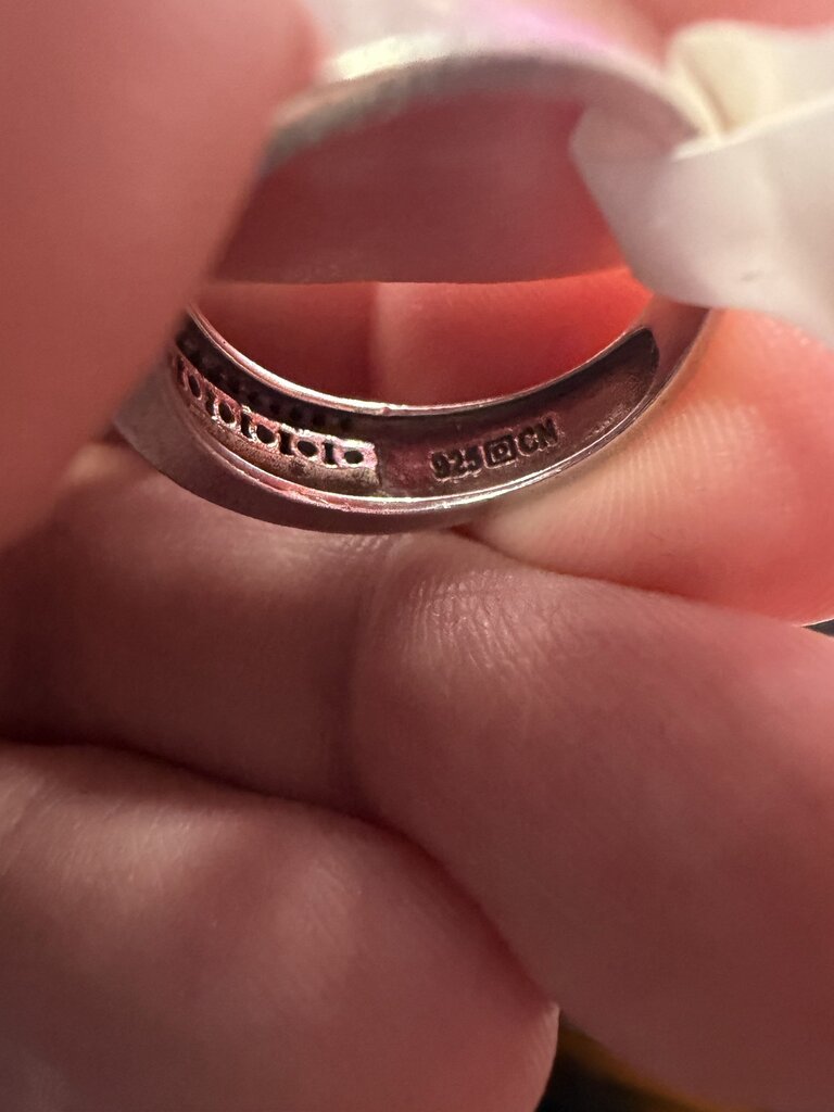 925 Sterling Silver Channel-Set Eternity Band Size 5.5
