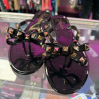 8.5 Mudd Studded Jelly Sandal Silde On Thong Bows