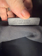 YSL Black Patent Croc-Embossed Tote Zip Close Dust Bag