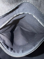YSL Black Patent Croc-Embossed Tote Zip Close Dust Bag