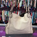 Coach Edie Shoulder Bag Metal Link Grommet Detail Along Side