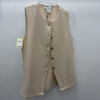XS Button Front Ribbed Vest Top