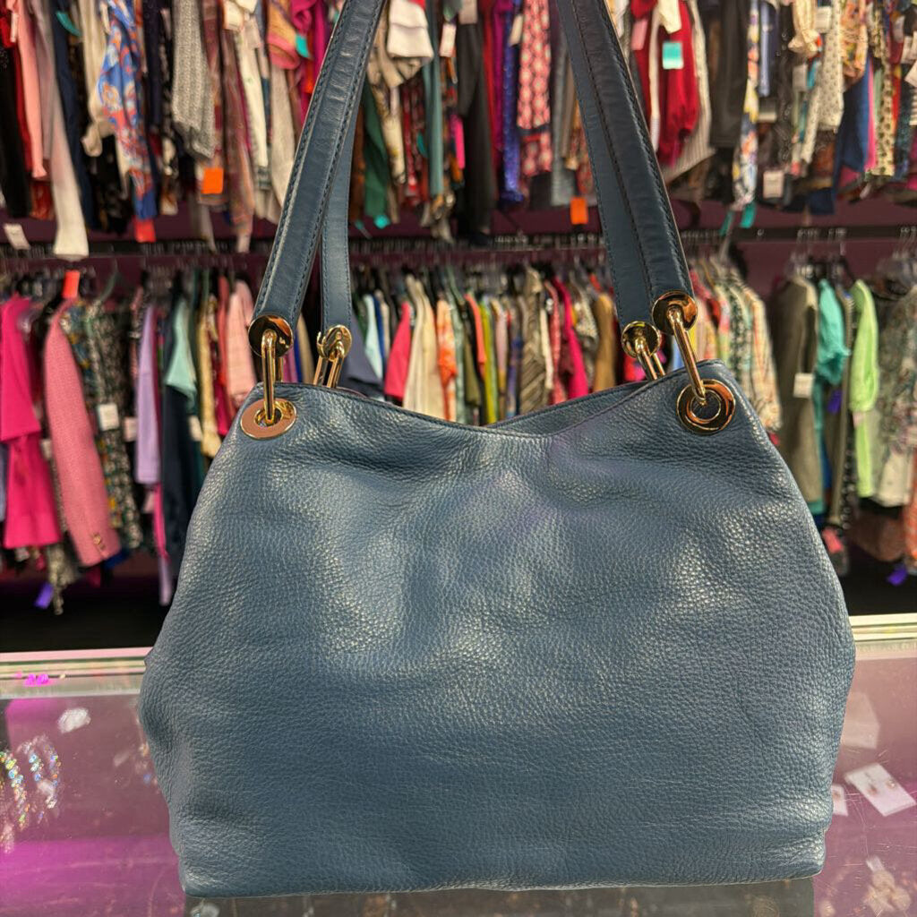 Michael Kors Raven Pebbled Leather Shoulder Bag