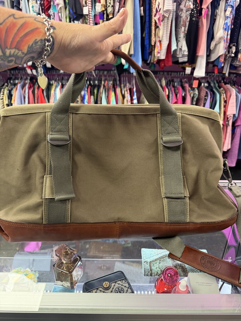 Mountain Khakis Cabin Duffle Canvas Leather Trim Bag