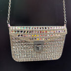 Unknown Mirrored Silver Mini Crossbody