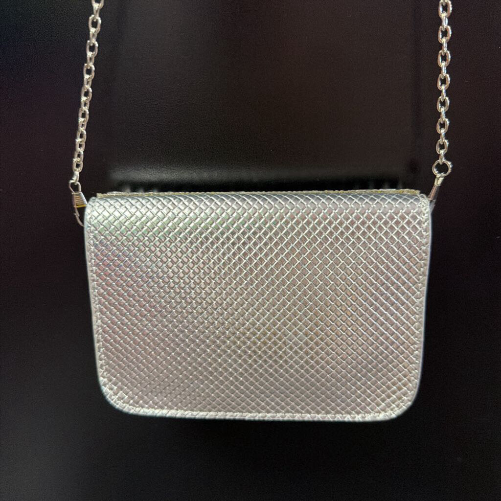 Unknown Mirrored Silver Mini Crossbody
