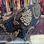 Vera Bradley Quilted Shoulder Tote Bag Retired Canterbury Cobalt Toggle Close Tote