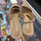 10 Redtag Poionted Rhinedtone Strap Textured Finish Mule
