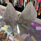 10 Aldo Edulla Rhinestone Stiletto Heels Lucite Vamp Heel