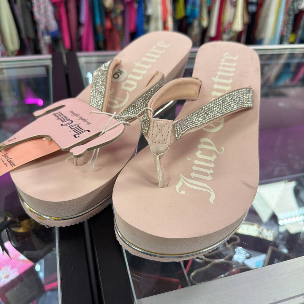 9 Juicy Couture Thong Foam Solle Rhinestones