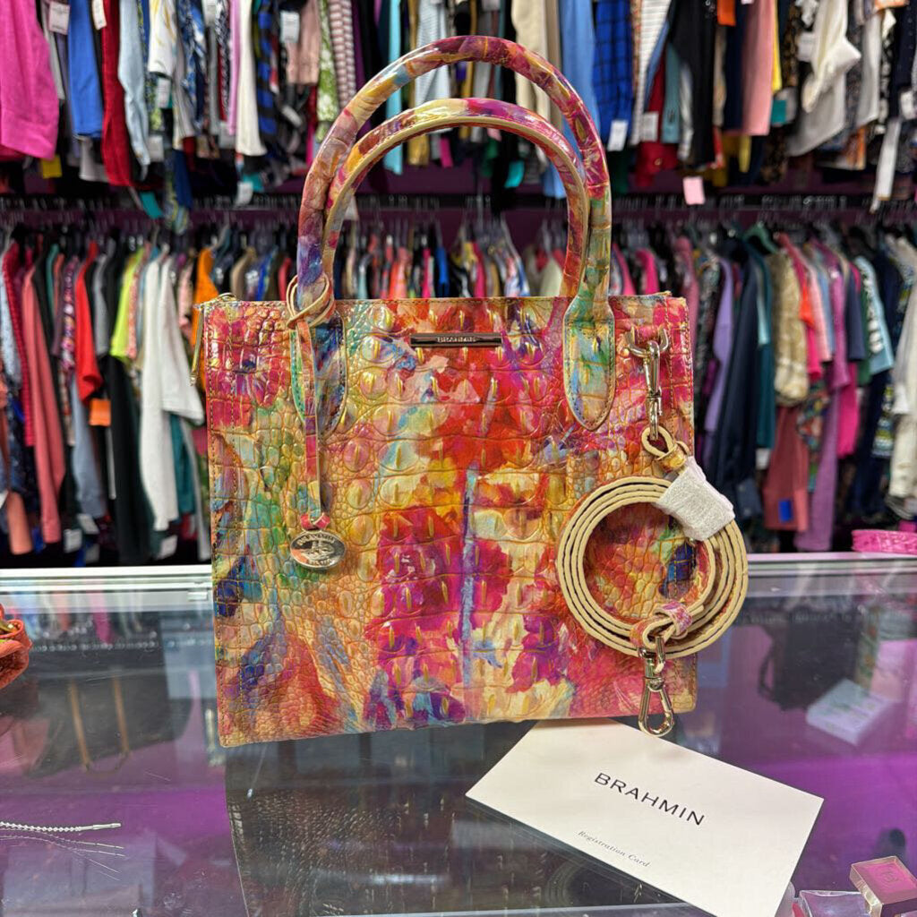 Brahmin Small Caroline Satchel In Happy Hour Melbourne