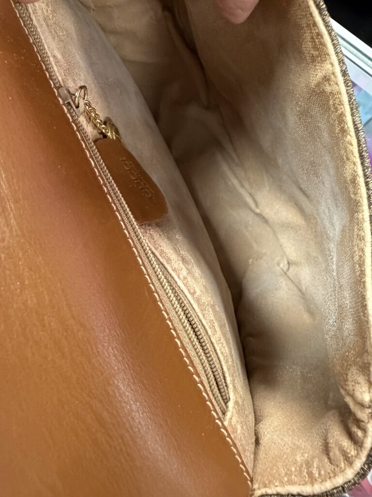 Gucci Micro GG Supreme Smooth Leather Flap Crossbody