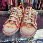 9 Coach Barrett Poppy Signature C Pink Multicolor Logo Canvas Sneakers