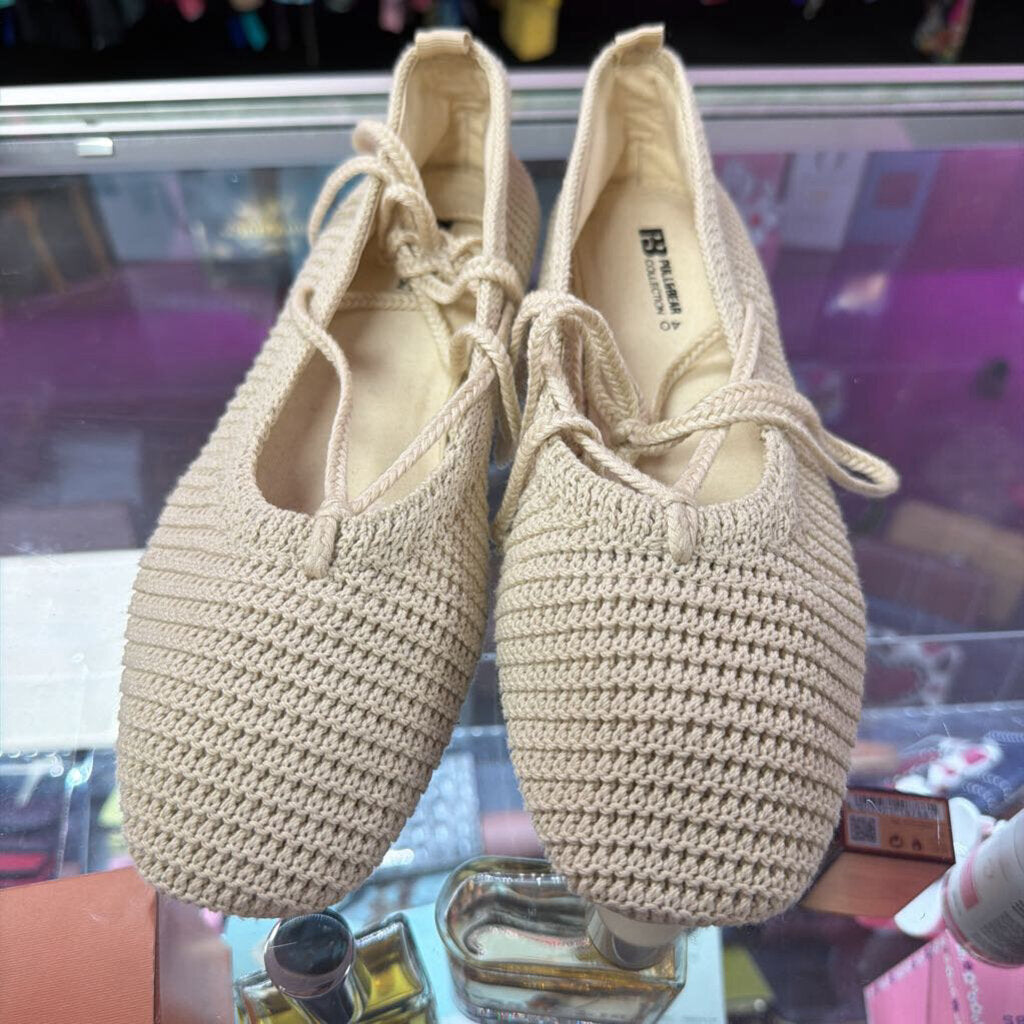 9 Pull&Bear Crochet Tie-up Ballet Flats Woven Knit