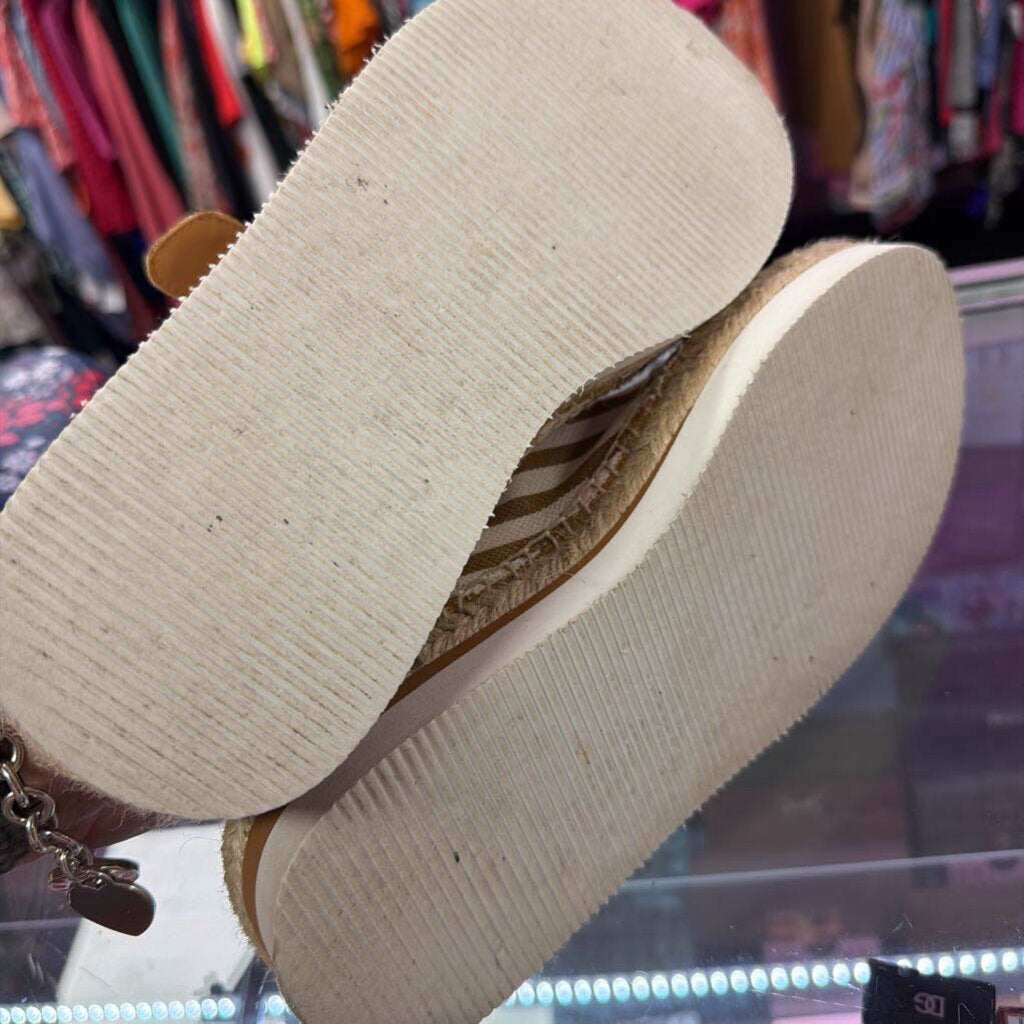 8 See By Chloe Glyn Stripe Dual Buckle Espadrille Sandal