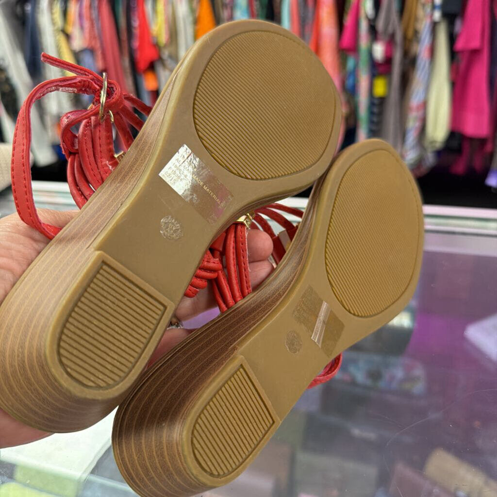 7 St Johns Bay Thong Strappy Metal Detail Sandal