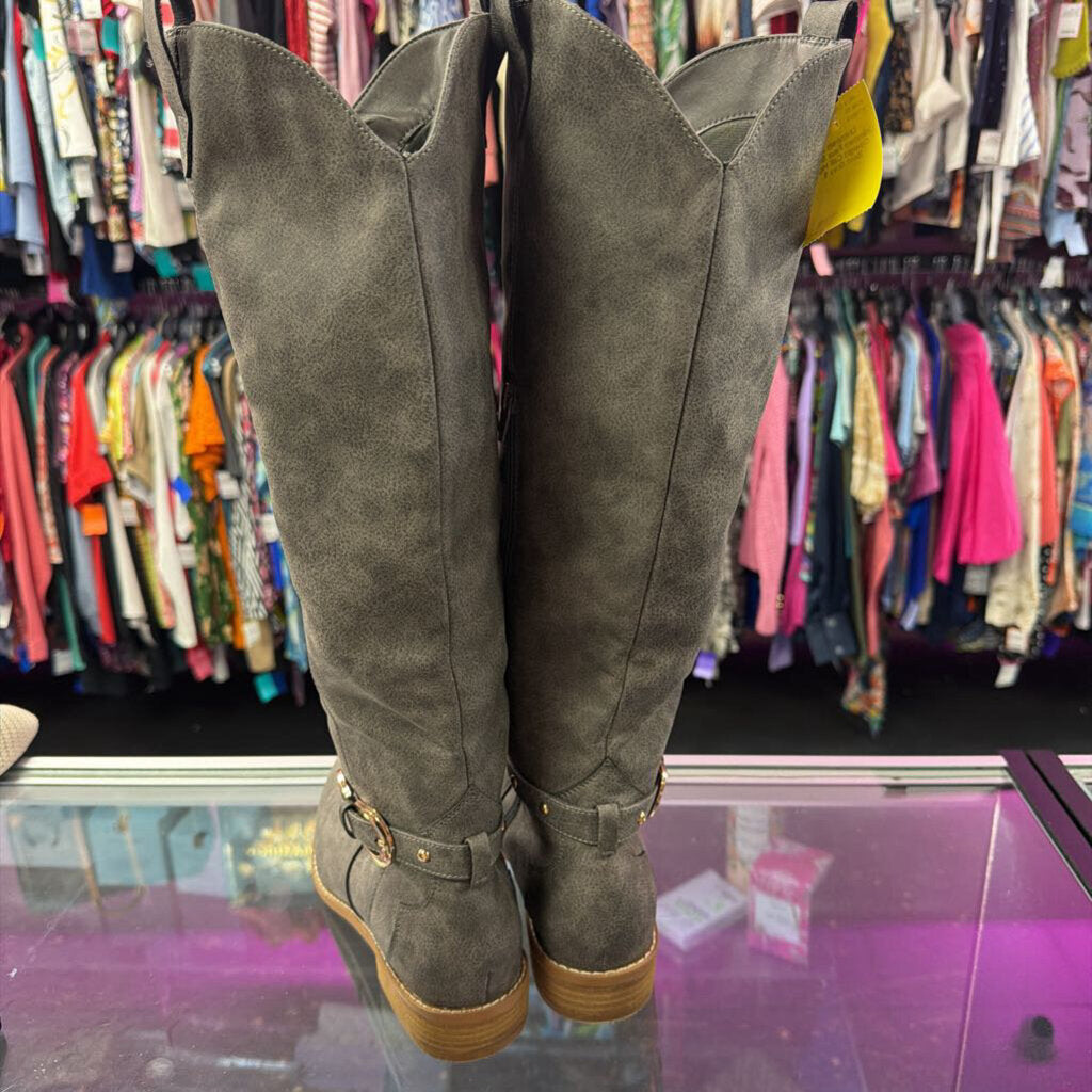 9 Unknown Faux Suede Cowgirl Calf High Boot