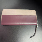 Coach ColorBlock Smooth Leather Accordion Zip Wallet