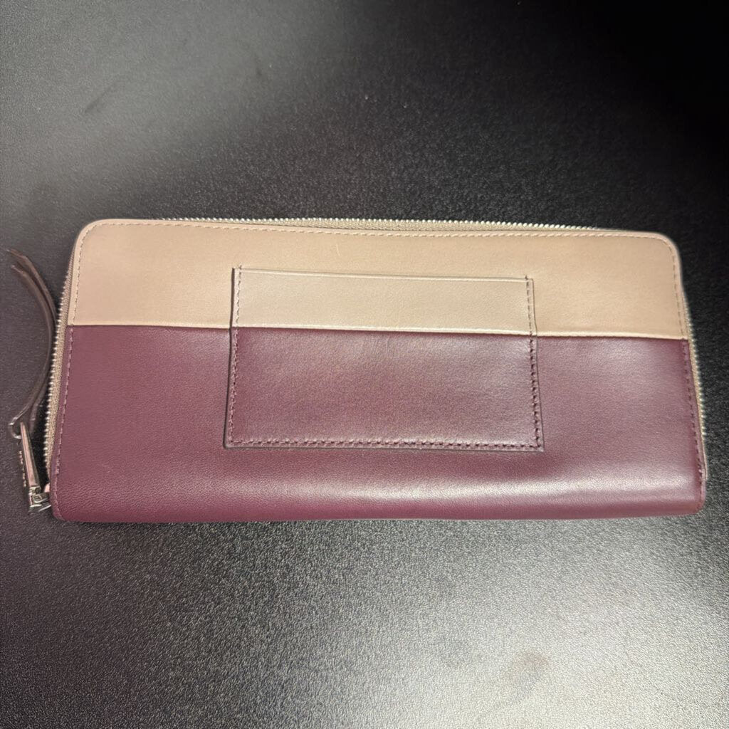 Coach ColorBlock Smooth Leather Accordion Zip Wallet