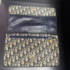 Christian Dior Vintage Trotter Jacquard Oblique Monogram Envelope Clutch