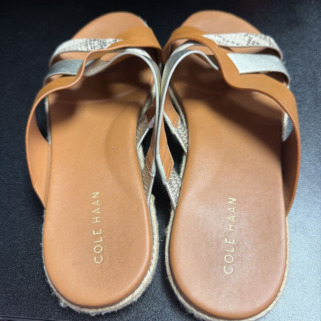 7B Cole Haan Florens Colorway Reptile Print Crossover Slide On Sandal
