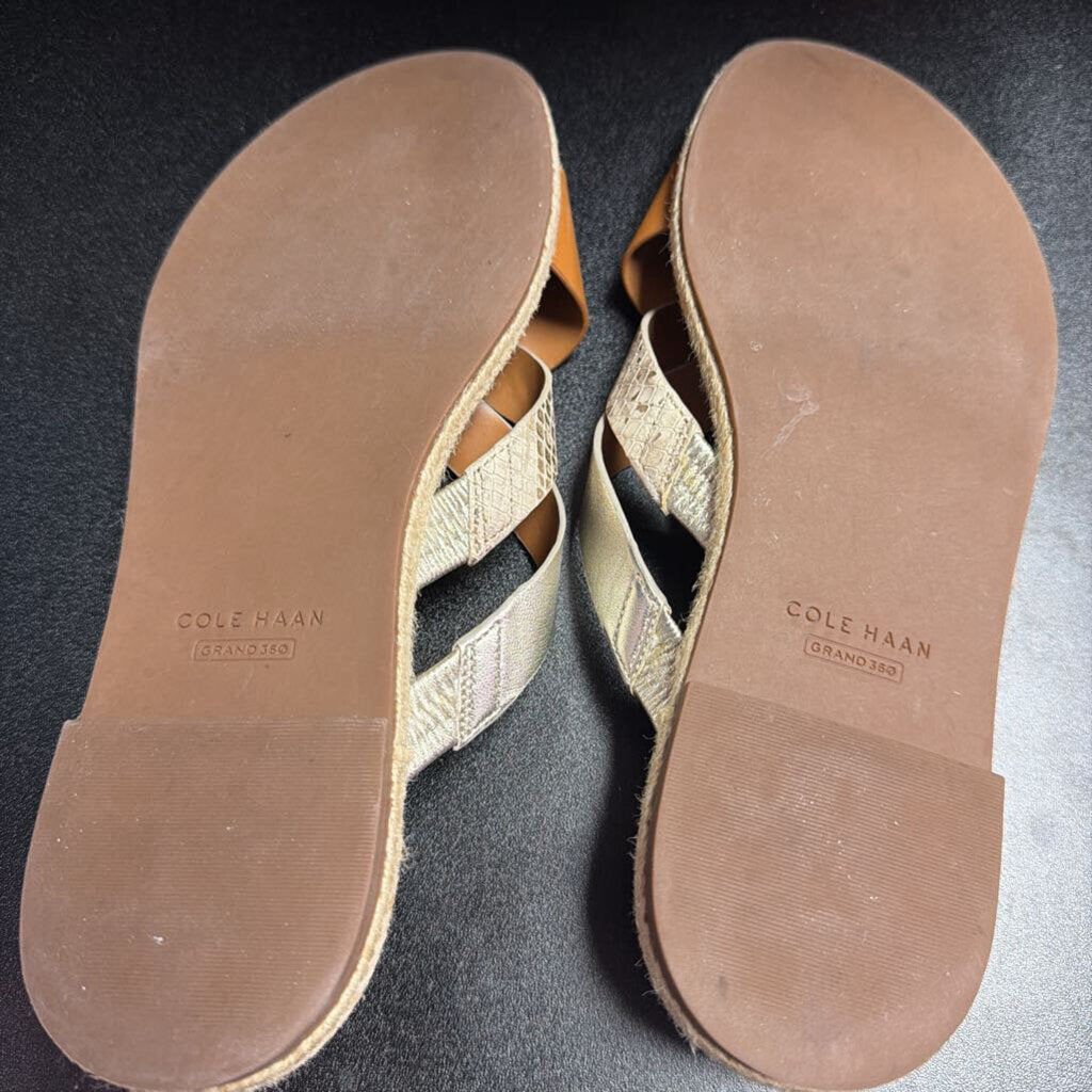 7B Cole Haan Florens Colorway Reptile Print Crossover Slide On Sandal