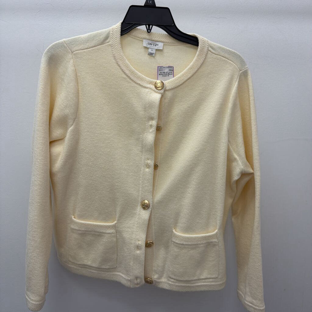 1X L/S 6 Button Solid Blazer