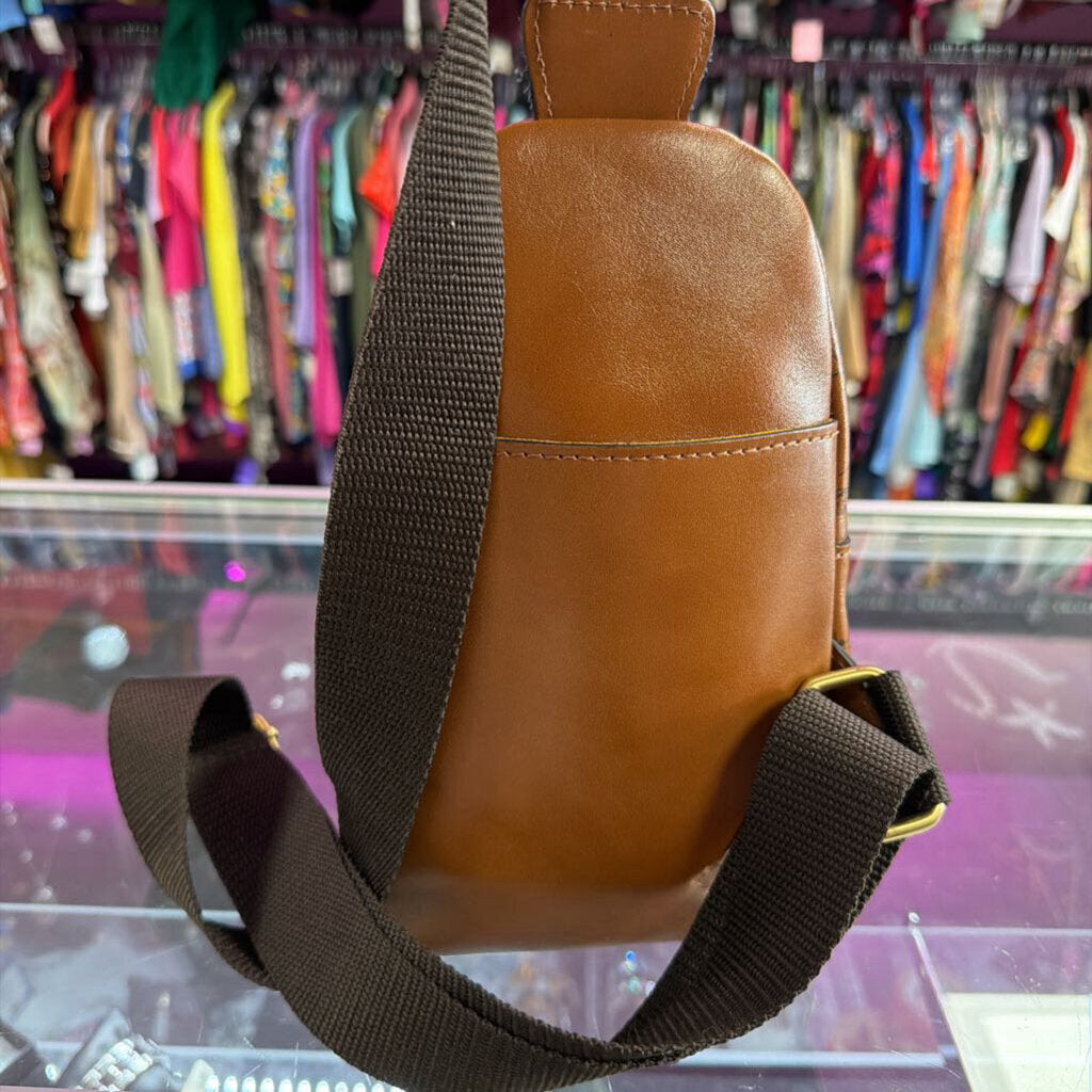 Patricia Nash Marisol Leather Sling Bag In Signature Map Print Riot Rush