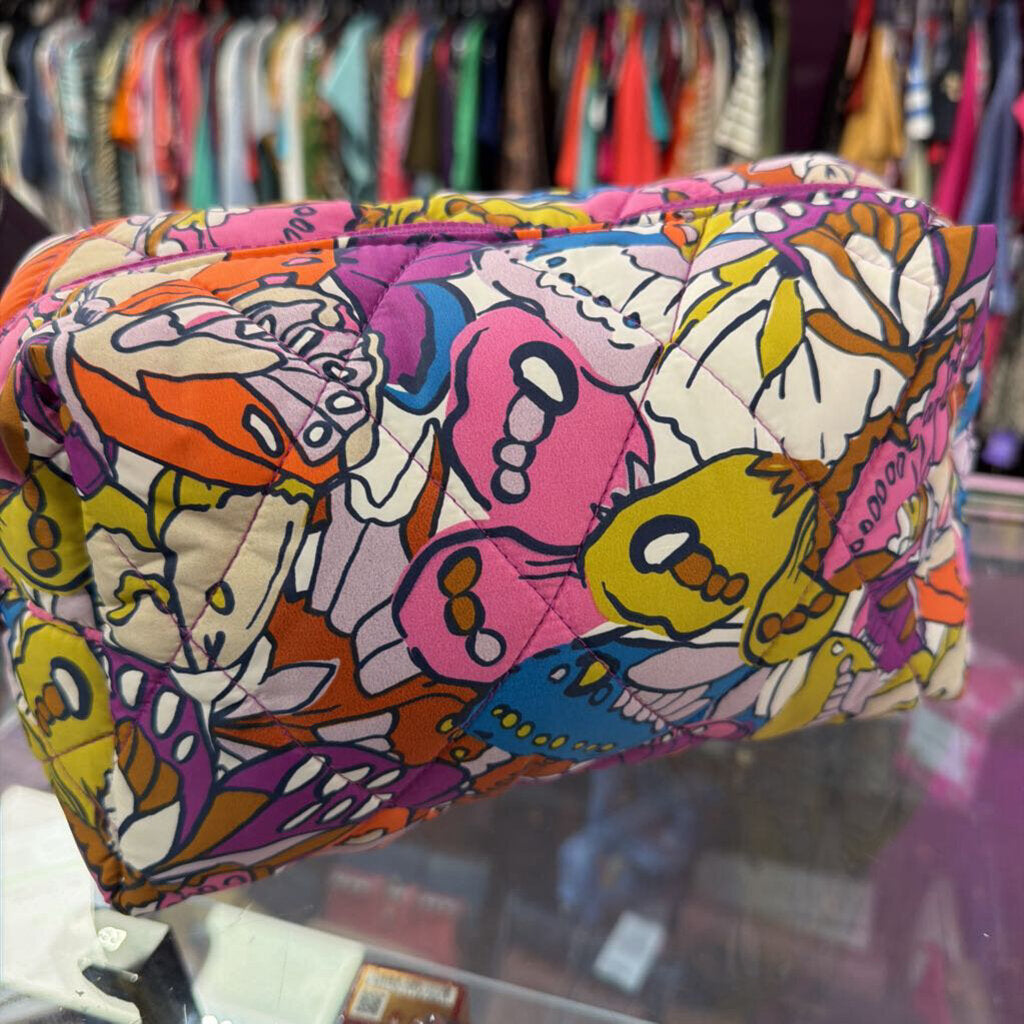 Vera Bradley Featherweight Cosmetic Make Bag Flutter Butterfly