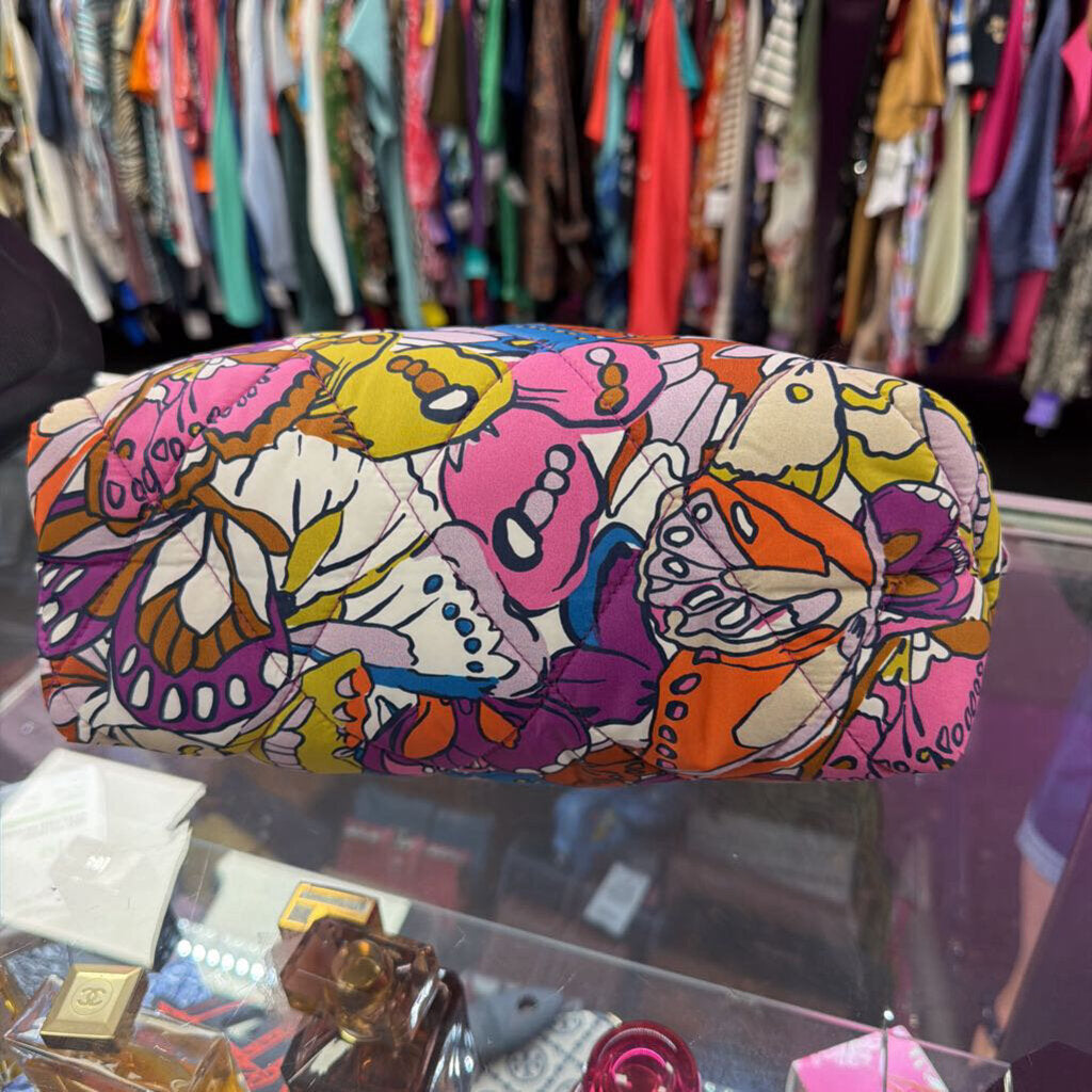 Vera Bradley Featherweight Cosmetic Make Bag Flutter Butterfly