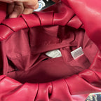 Unknown Pleather Pleated Hobo W/ Frame Opening